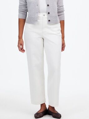 Madewell The Perfect Vintage Wide Leg Crop Jean Cream Size 18W